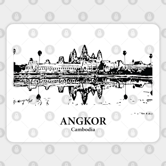 Angkor - Cambodia Sticker by Lakeric